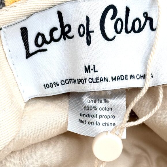 LACK OF COLOR Shore Bucket Hat Terry Stripe Womens M L NEW Multicolor